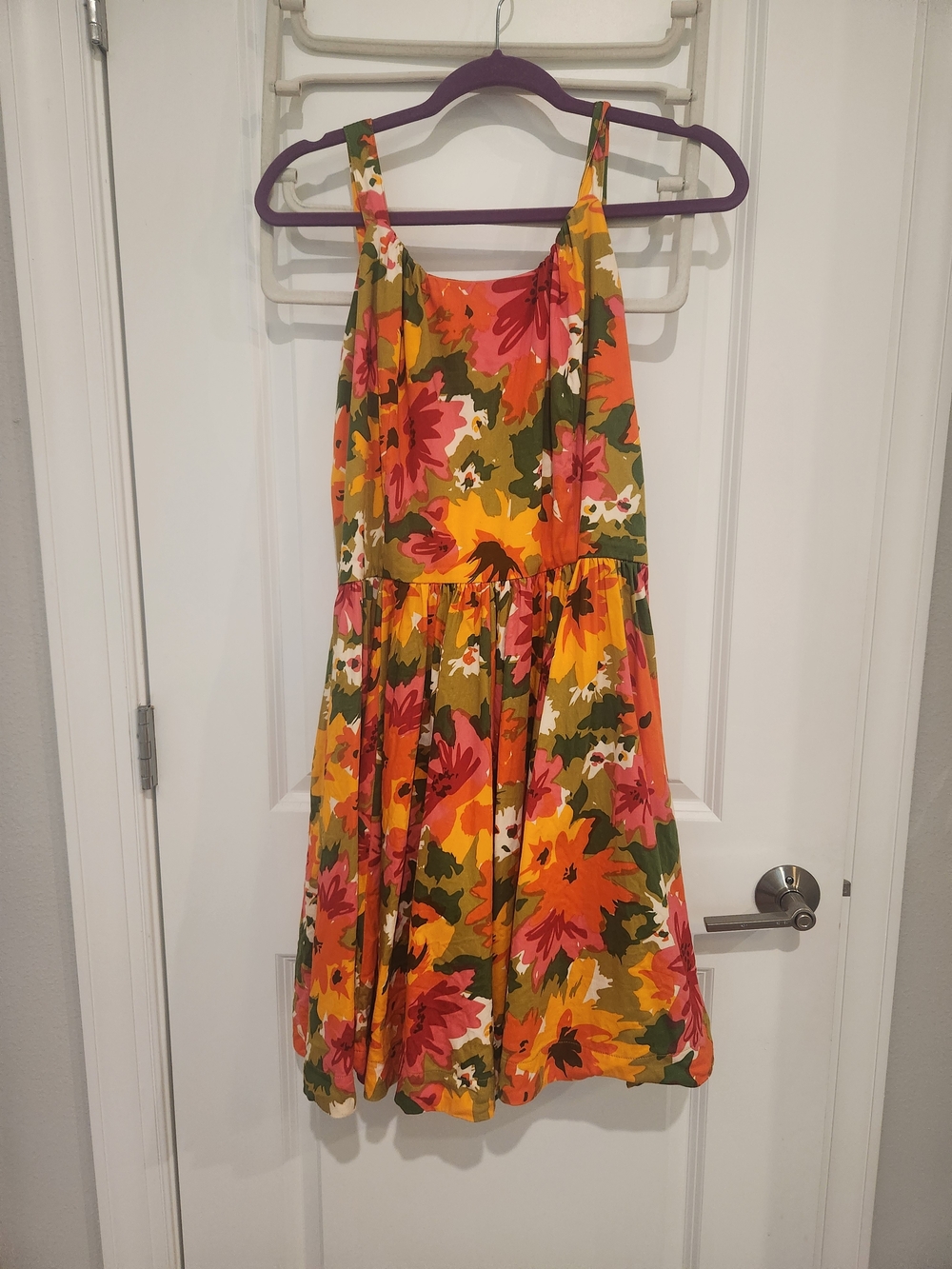 Trashy Diva Bright Floral Sundress in Orange, Pink & Green